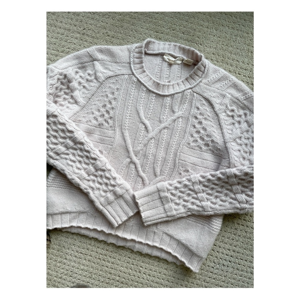 Inhabit Soft Cream Cable Knit pure cashmere Sweater